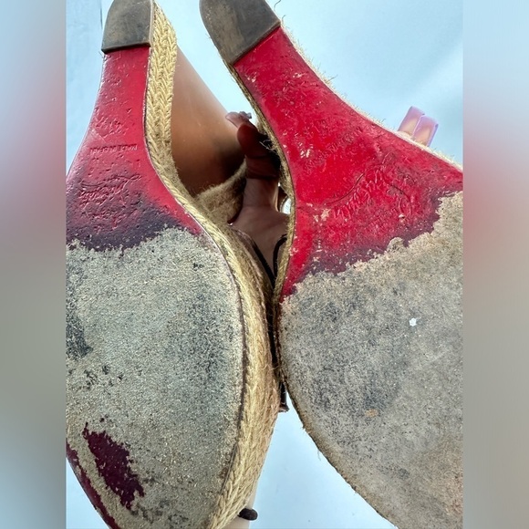 Christian Louboutin Anabela Caramelo espadrille wedges size 11 - Picture 15 of 15